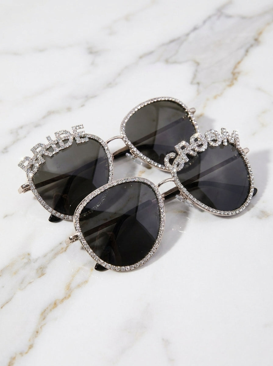 BRIDE - GROOM GLASSES ( HAND MADE )