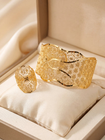 Gold plated Bangle and Ring